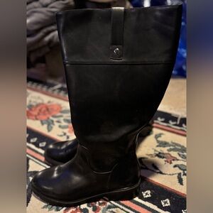 Brand New Black Faux Leather Riding Boots